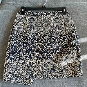 Blue/white/black A line skirt, Forever 21 size 4